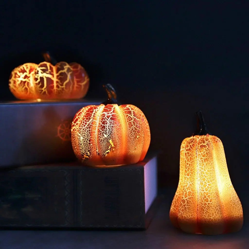 Autumn Glow LED Pumpkin Set