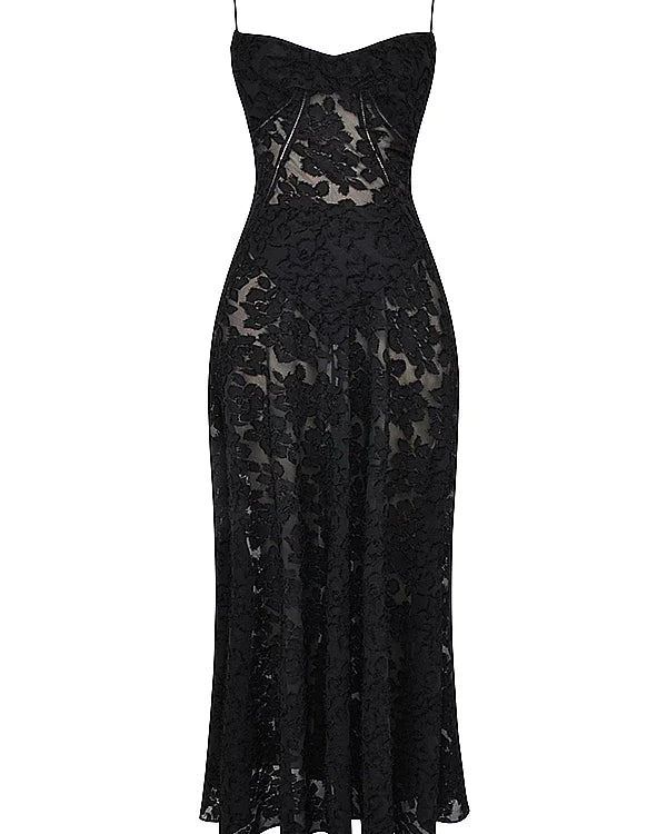 Black Floral dress - LOUVELLI