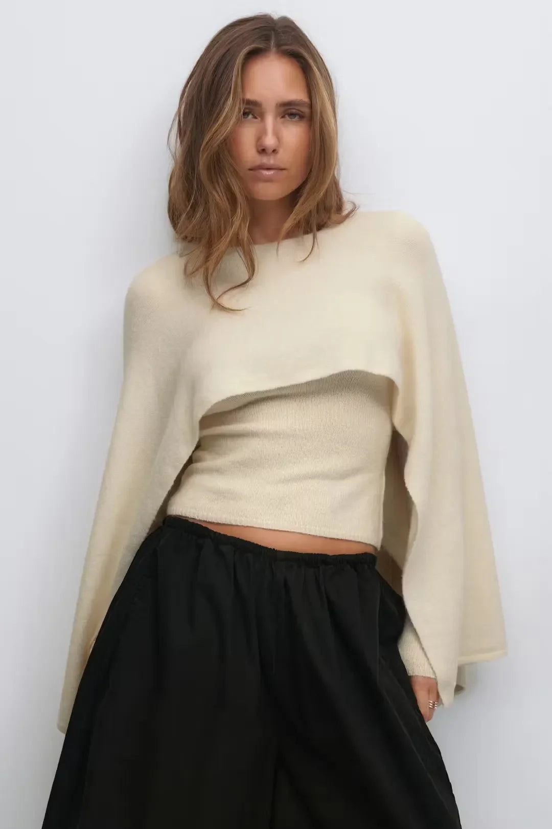 Aimee Knitted Cape Top