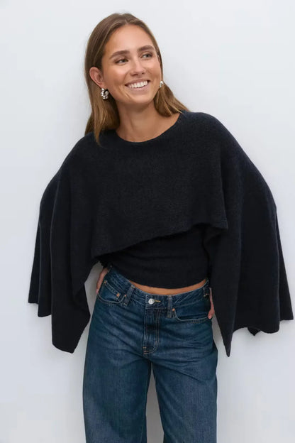 Aimee Knitted Cape Top