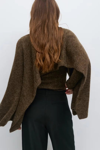 Aimee Knitted Cape Top