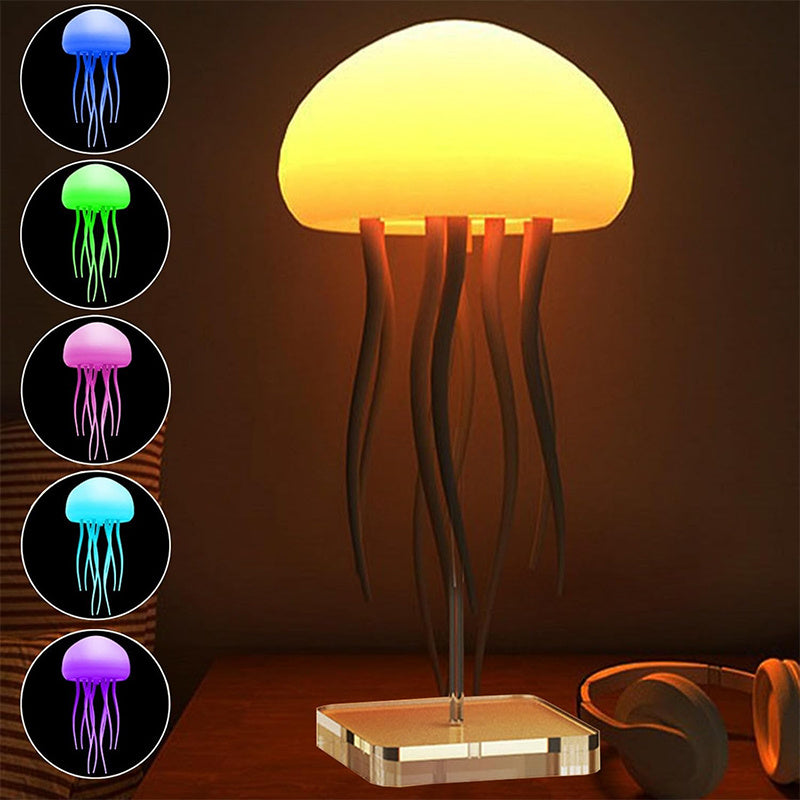 LED Jellyfish Mood Lamp – Portable Night Light & Desk Decoration