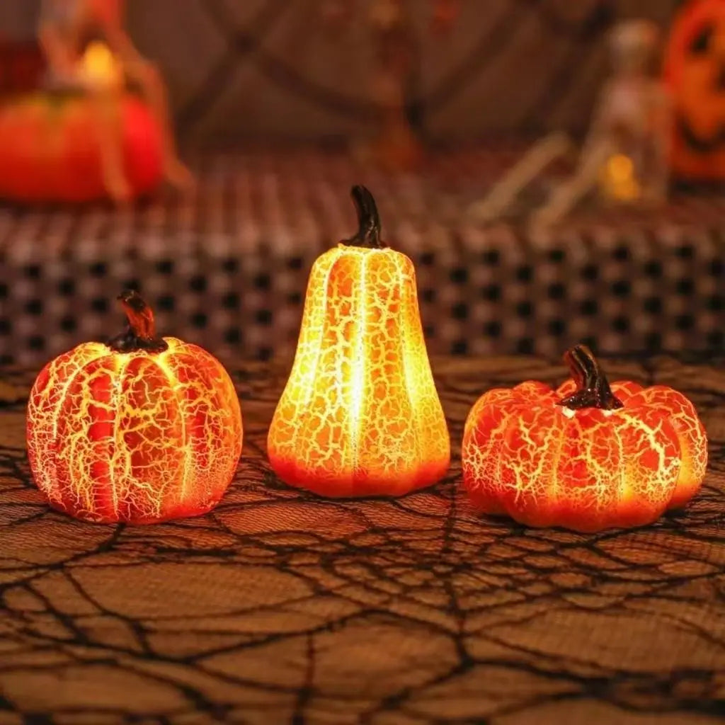 Autumn Glow LED Pumpkin Set