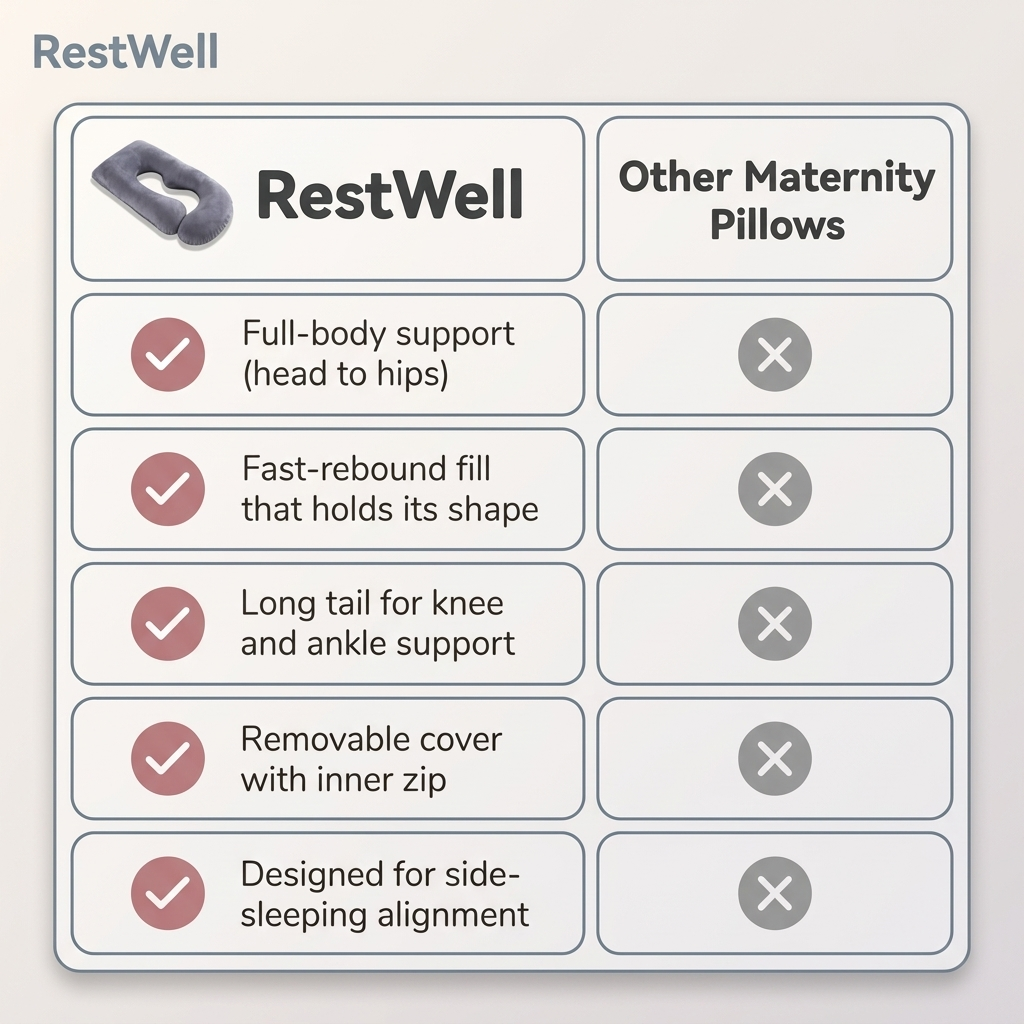 RestWell Maternity Support Pillow