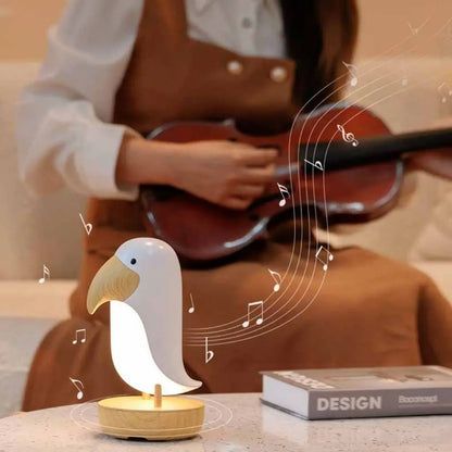 Kane Tranquil Wooden Bird Lamp With Speaker