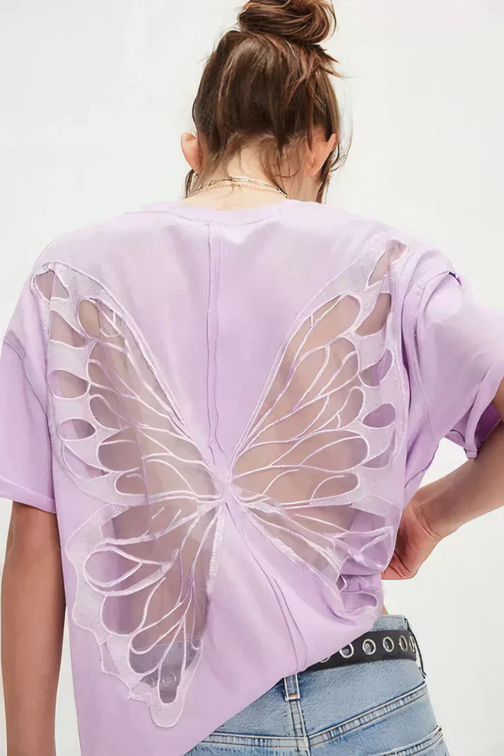 Butterfly Open Back T-Shirt