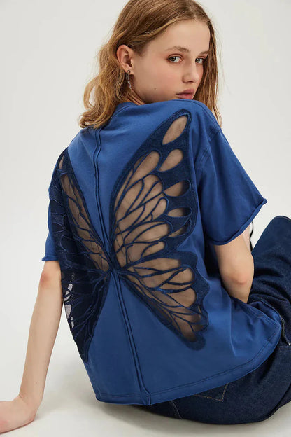 Butterfly Open Back T-Shirt